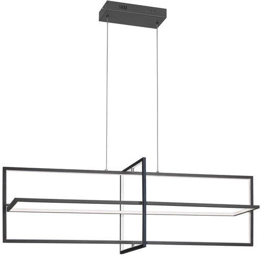 55w Horiz Chandelier Mb W/ Wh Acrylic Diffuser | HIL-4255LEDHC-MB