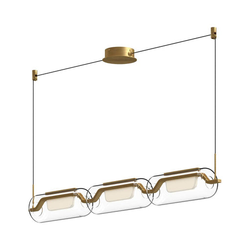 Hilo 43-in Brushed Gold Led Linear Pendant | LP28543-BG-UNV