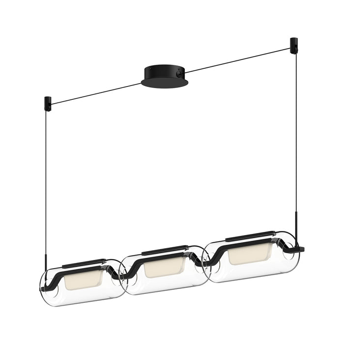 Hilo 43-in Black Led Linear Pendant | LP28543-BK-UNV