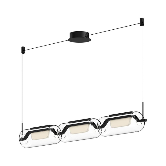 Kuzco Lighting Inc Hilo 43-in Black LED Linear Pendant