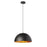 1lt Pendant, Matte Black Exterior, Gold Interior | HKI-161LP-BK