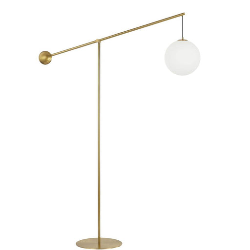 1lt Incandescent Floor Lamp, Agb W/ Opal Glass | HOL-1061F-AGB