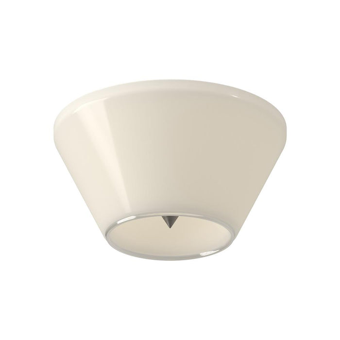 Holt 7-in Brushed Nickel/glossy Opal Glass Led Flush Mount | FM45707-BN/GO