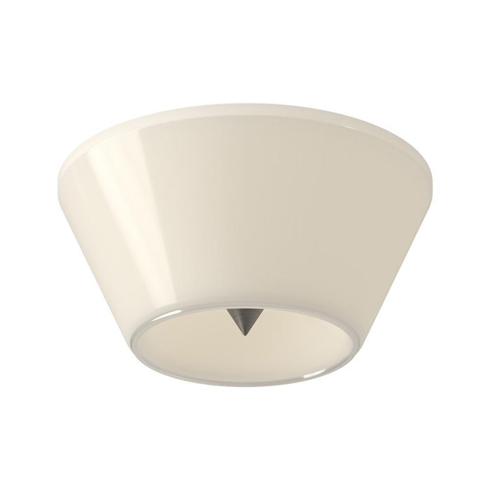 Holt 10-in Brushed Nickel/glossy Opal Glass Led Flush Mount | FM45710-BN/GO