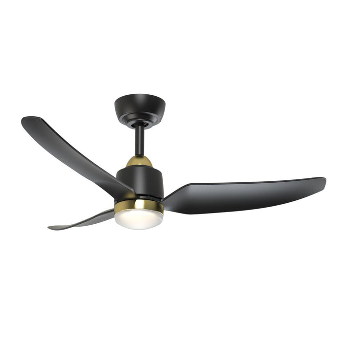 Hugo 42-in Brushed Gold/matte Black With Light Kit Ceiling Fan | CF72942-BG/MB-5CCT
