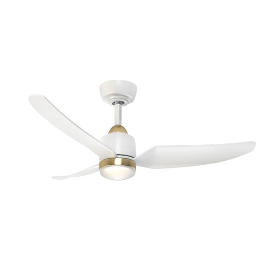 Hugo 42-in Brushed Gold/matte White With Light Kit Ceiling Fan | CF72942-BG/WH-5CCT