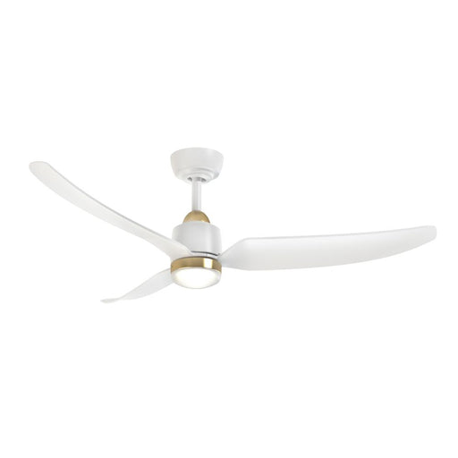 Hugo 52-in Brushed Gold/matte White With Light Kit Ceiling Fan | CF72952-BG/WH-5CCT