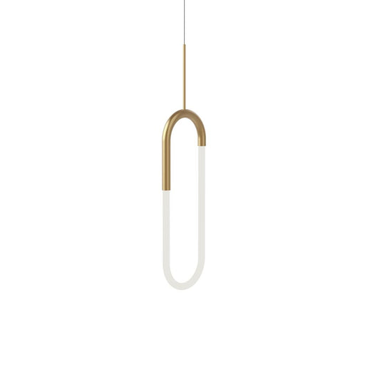 Huron 8-in Brushed Gold Led Pendant | PD95108-BG