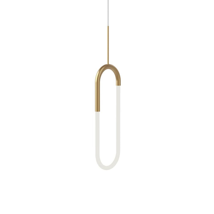 Huron 8-in Brushed Gold Led Pendant | PD95108-BG