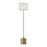 Alora Issa 61-in Brushed Gold/Ivory Linen 1 Light Floor Lamp