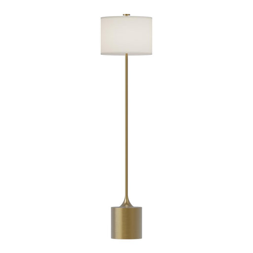 Alora Issa 61-in Brushed Gold/Ivory Linen 1 Light Floor Lamp