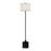 Issa 61-in Matte Black/ivory Linen 1 Light Floor Lamp | FL418761MBIL