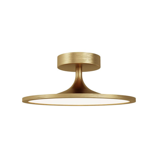Alora Issa 12-in Brushed Gold LED Semi Flush Mount