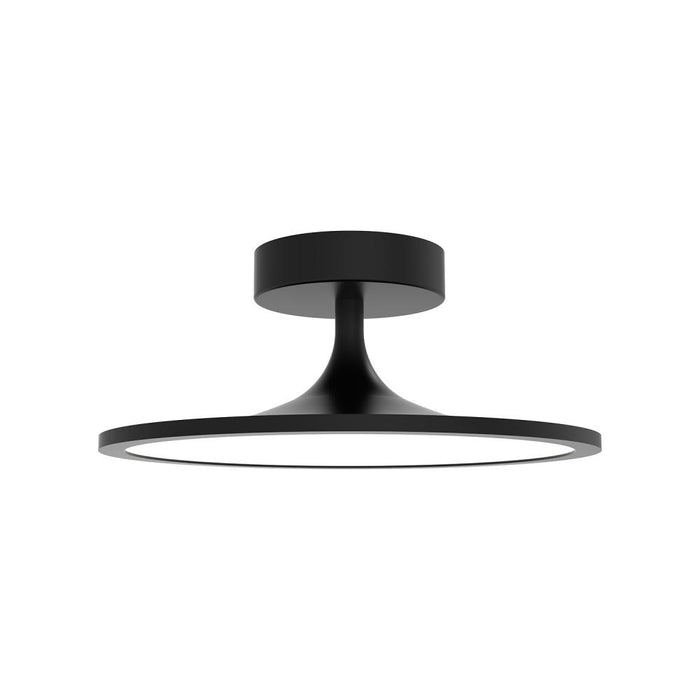 Issa 12-in Matte Black Led Semi Flush Mount | SF418012MB