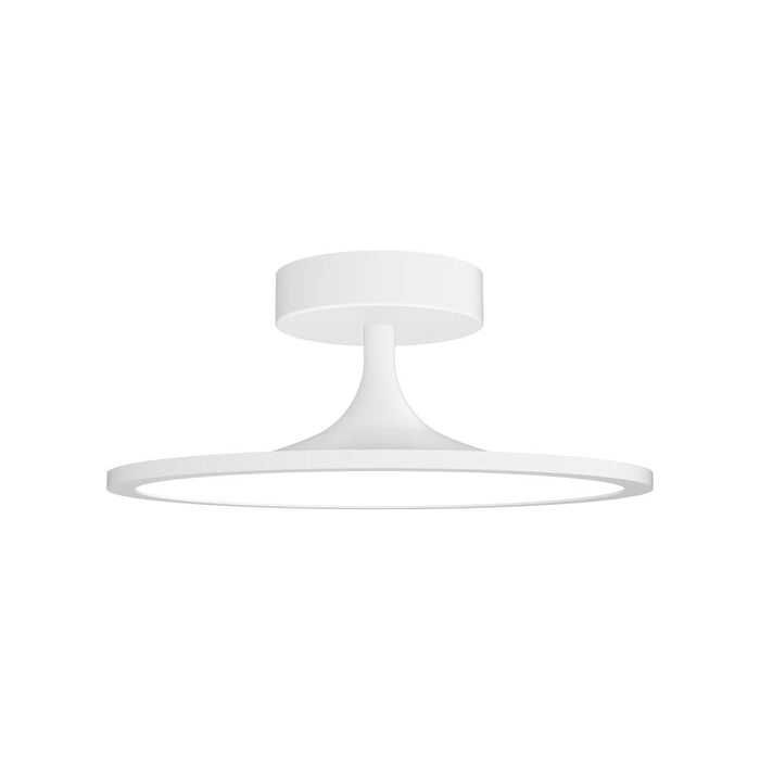 Issa 12-in White Led Semi Flush Mount | SF418012WH