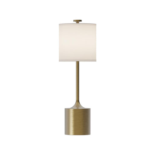 Alora Issa 26-in Brushed Gold/Ivory Linen 1 Light Table Lamp