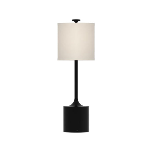 Alora Issa 26-in Matte Black/Ivory Linen 1 Light Table Lamp