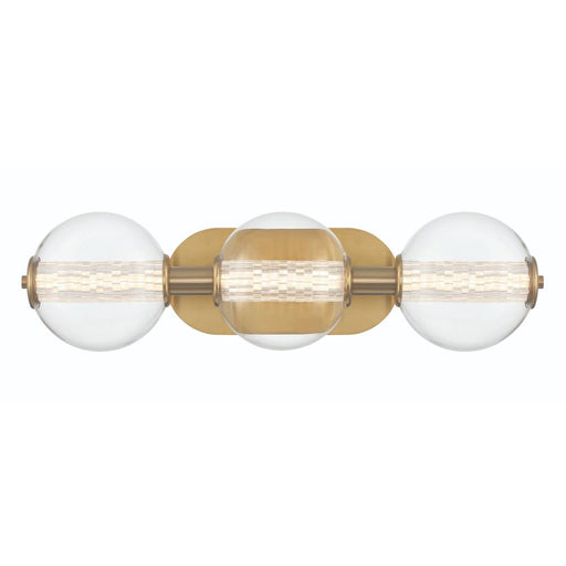 Eurofase Atomo 3 Light Sconce in Gold with Clear Glass