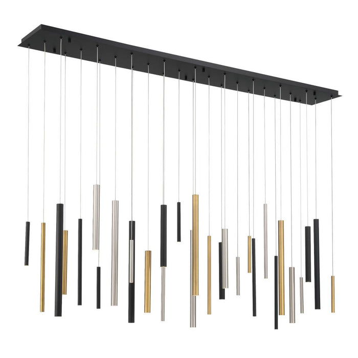 Santana 30 Light Led Chandelier In Mixed Black, Gold And Nickel | 46814-012
