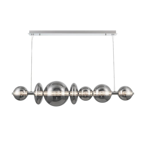 Eurofase Atomo 1 Light Chandelier in Chrome with Smoked Glass