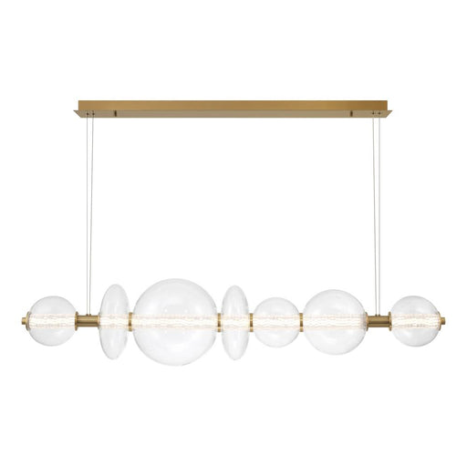 Eurofase Atomo 1 Light Chandelier in Gold with Glear Glass