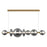 Atomo 1 Light Chandelier In Gold With Smoked Glass | 46772-048