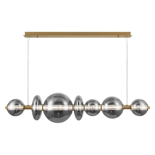 Atomo 1 Light Chandelier In Gold With Smoked Glass | 46772-048