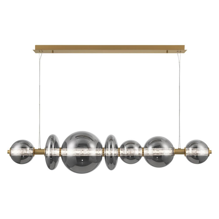 Atomo 1 Light Chandelier In Gold With Smoked Glass | 46772-048