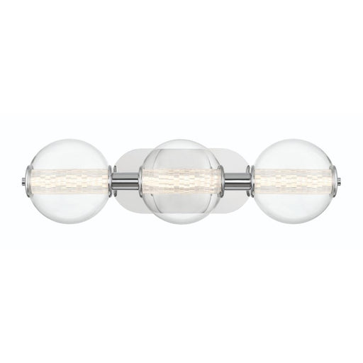 Atomo 3 Light Sconce In Chrome With Clear Glass | 46809-018