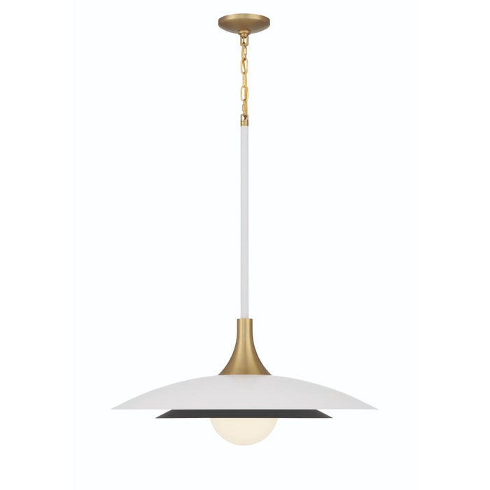 Welsh 1 Light 24" Led Pendant In White | 46785-015