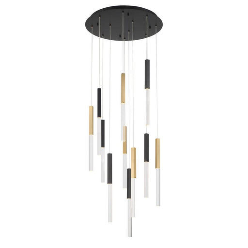 Benicio 11 Light Chandelier In Gold And Black | 46477-033