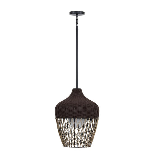 Hannha 1 Light Outdoor Pendant In Brown | 46634-016