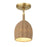 Crystorama Jace 1 Light Soft Gold Semi Flush