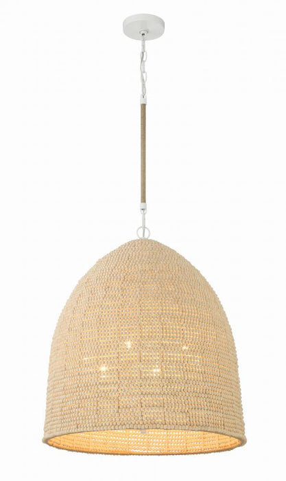 Crystorama Jasper 6 Light Matte White Pendant