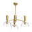 Jude 38-in Brushed Gold/clear Glass 3 Lights Chandeliers | CH563335BGCL