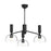 Jude 38-in Clear Glass/matte Black 3 Lights Chandeliers | CH563335MBCL