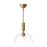 Alora Jude 12-in Brushed Gold/Clear Glass 1 Light Pendant