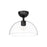 Jude 12-in Clear Glass/matte Black 1 Light Semi Flush Mount | SF563012MBCL