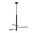 Cypress 3 Head Black/opal Glass Led Chandelier | CH55524-BK/OP
