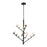 Cypress 5 Head Black/opal Glass Led Chandelier | CH55530-BK/OP