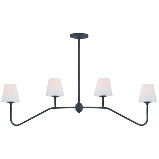 Keenan 4 Light Black Forged Linear Chandelier | KEE-A3004-BF