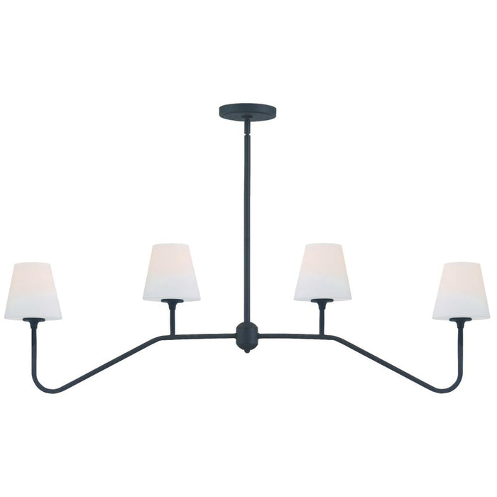 Keenan 4 Light Black Forged Linear Chandelier | KEE-A3004-BF