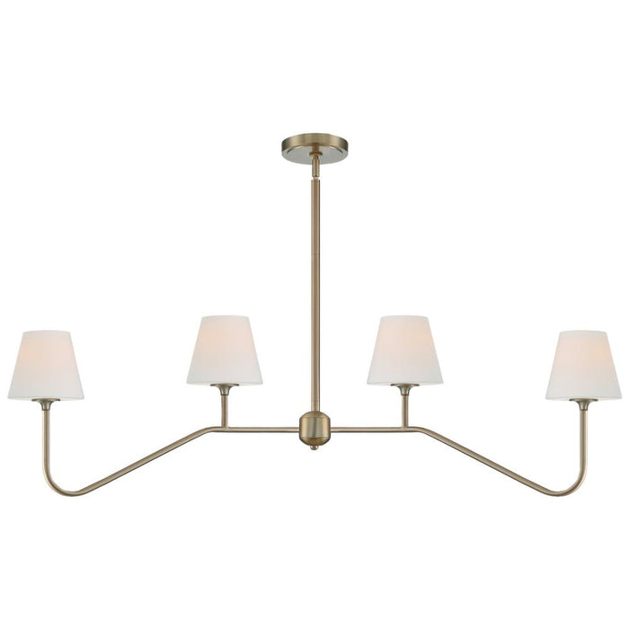 Crystorama Keenan 4 Light Vibrant Gold Chandelier