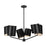 Keiko 30-in Black 6 Lights Chandelier | CH58830-BK