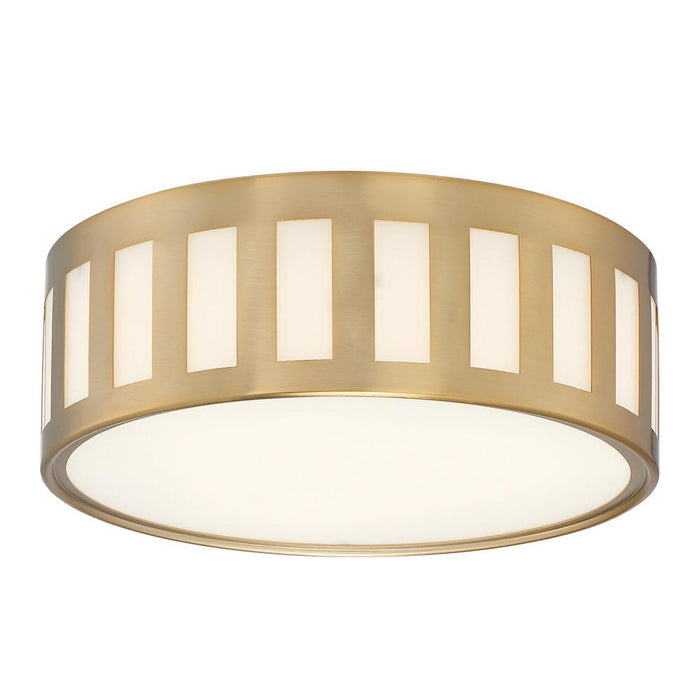 Crystorama Kendal 3 Light Vibrant Gold Flush Mount