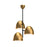 Kenji 24-in Aged Gold/opal Matte Glass 3 Lights Chandeliers | CH529024AGOP