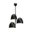 Kenji 24-in Matte Black/opal Matte Glass 3 Lights Chandeliers | CH529024MBOP