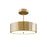 Alora Kensington 12-in Vintage Brass LED Semi Flush Mount