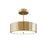 Kensington 12-in Vintage Brass Led Semi Flush Mount | SF361212VB