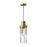 Kent 5-in Brushed Gold/clear Ribbed Glass 1 Light Pendant | PD435605BGCR